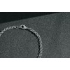 THE BLING KING 4mm Silver Plated Diamond Cut Pattern Belcher