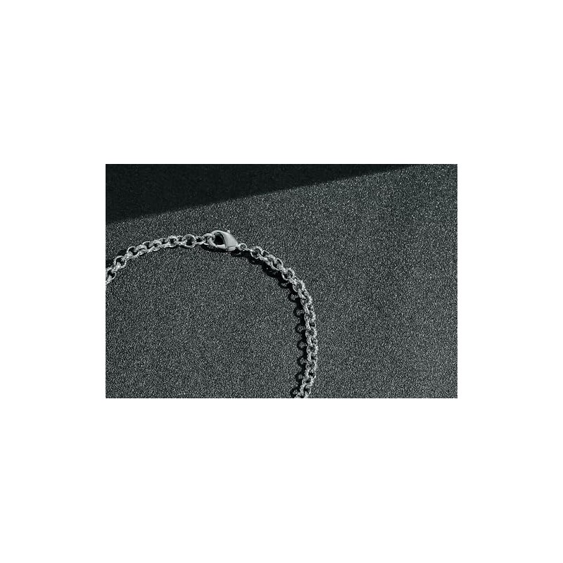 THE BLING KING 4mm Silver Plated Diamond Cut Pattern Belcher
