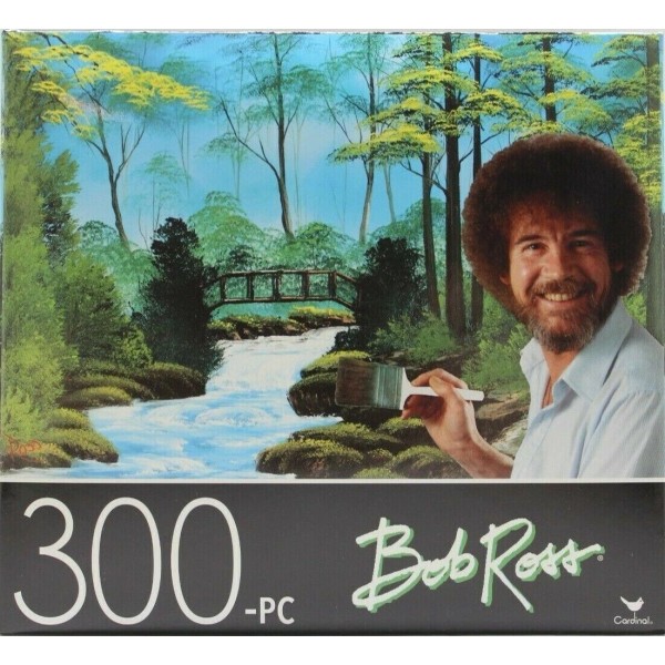 Cardinal Jigsaw Puzzle 300 Pieces Bob Ross Secluded Bridge Cardinal