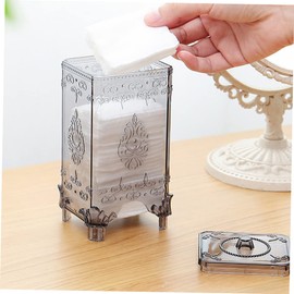 SHOWERORO Large Capacity Cosmetic Cotton Box Makeup Cotton Holder Wide Opening Easy to Clean Time-Saving