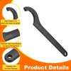 HARFINGTON C Hook Spanner Wrench, 45-50mm C Pin Motorcycle Shock