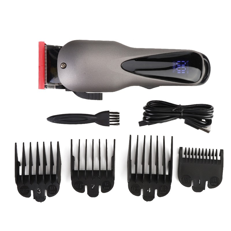 SHINON LED Adjustable Hair Clipper Trimmer Haircut Machine Electric Barber