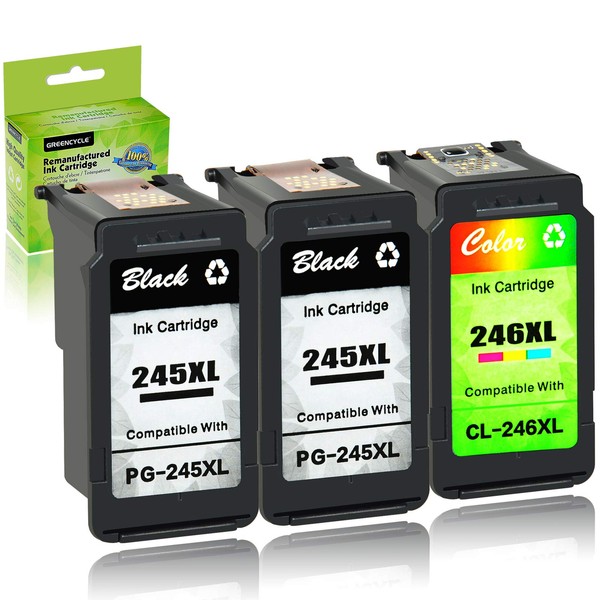 GREENCYCLE Re-Manufactured PG-245XL 245 XL CL-246XL CL-246 Ink Cartridge Compatible