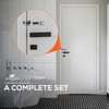 1 Pack Polished Chrome Sliding Door Lock, Heavy-Duty Steel Door