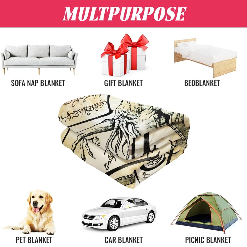 YISUMEI - Soft Fleece Blanket - The Rituals Of Cthulhu,