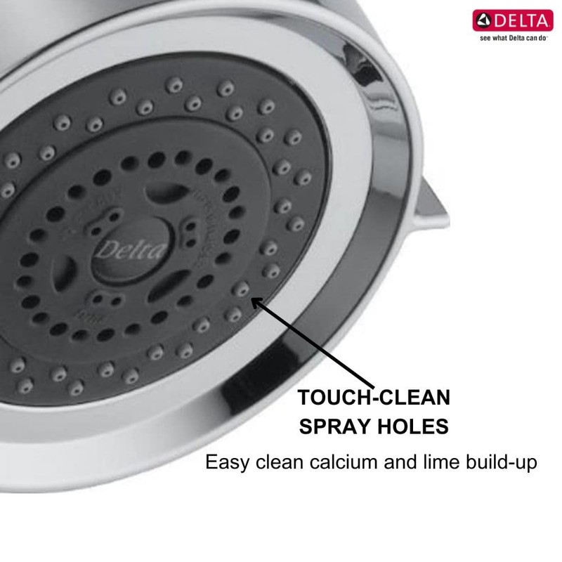 Delta Faucet RP48590 Touch-Clean 3-Setting Showerhead, Chrome