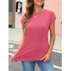 AUTOMET Womens Summer Tops T Shirts Cap Sleeve Business Casual