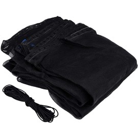 Cliselda Trampoline Net Replacement 15 ft 8 Poles, Safety Enclosure Net for 15 Foot Round Frame Trampolines, Breathable and Weather-Resistant, Adjustable Straps(Net Only,Poles not Includ)