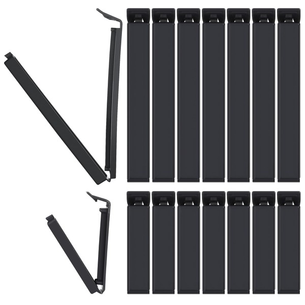 umorismo Pack of 30 Sealing Clips for Bags, Food Sealing Clips for the Kitchen, Seal Bag Clips, Bag Sealer Clips, Black Clips for Bags in 2 Sizes