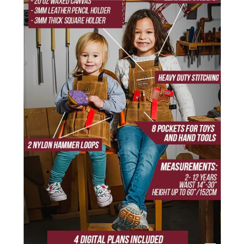 K M Tools Waxed Canvas Tool Apron The Katz-Moses 20oz