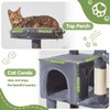 Taoqimiao MS042G Cat Tree,66-inch Large Cat Tower with Scratching Posts,