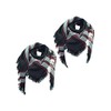 Black Red Wool Plaid Oversized Blanket Scarf 2 Pack Set