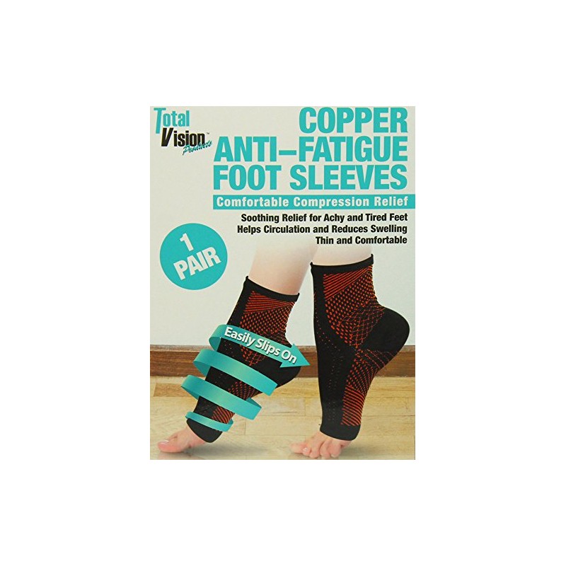Copper Compression Recovery Foot Sleeve Support Socks Size Small/Medium