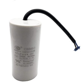 Aokus CBB60 Run Capacitor 250VAC 250 VAC 450V 45uF 45 uF/MFD 250V AC,2 Wires, UL Listed