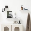 JOOM White Metal Wall Floating Shelf - Metal Wall Shelf,