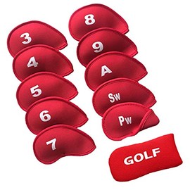 Sunstone Iron Cover with Count, Set of 11, Stand Out Red / Cool Black / Cool Navy (Visible Red)