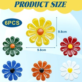 xyuayamz Wall Decorations, Flower Wall Decoration, 3D Flower Wall Decor, Flower Art in for Outdoor Indoor Garden Living Room Balcony, 6 Pieces, Colourful