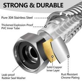 100ft Garden Hose - Water Hoses w/10 Function Spray Nozzle, 2025 New Superior Strength Flexible Hose, 3/4" Brass Connectors- Leakproof Lightweight Water Pipe for Gardening(Blue Black)