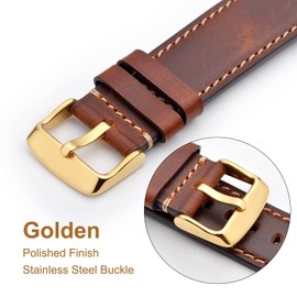 WOCCI 22mm Replacement Buckle for Watch Band, Large Pin Hole (Gold)