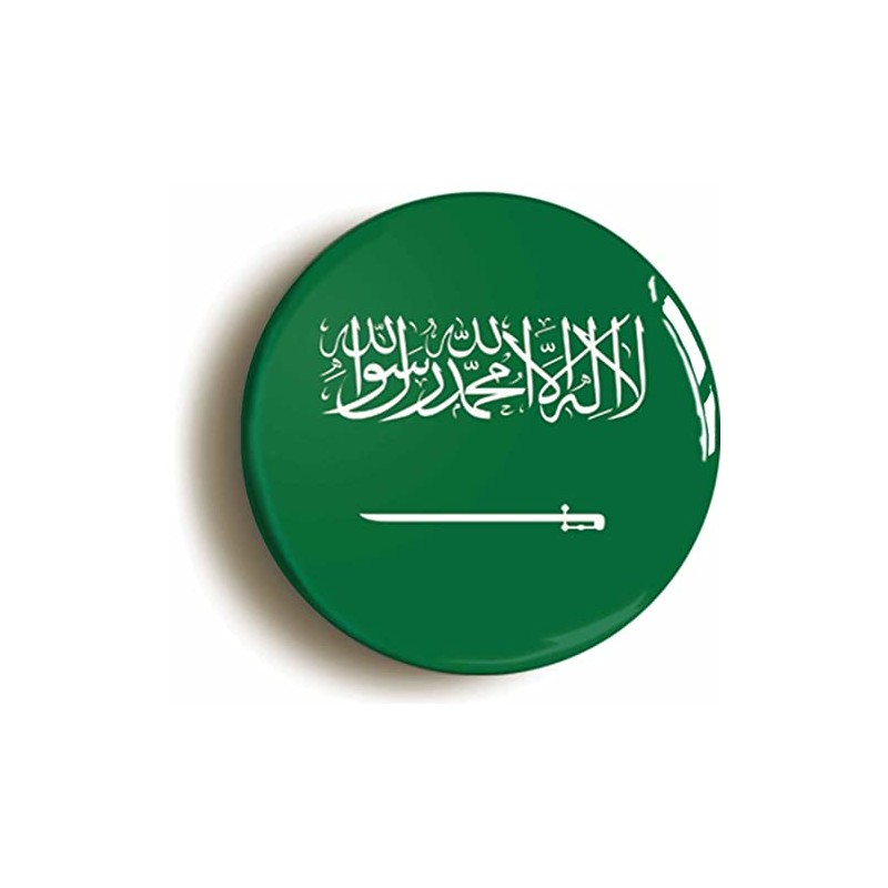 Ozorath SAUDI ARABIA ARABIAN NATIONAL FLAG BUTTON BADGE (1inch /