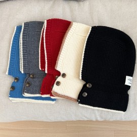 Baby Balaclava One-Piece Hat & Warm Scarf for Autumn/Winter (lf2219). Free Size, Head Circumference 47-51cm (Approx. 1-4 Years) Blue 3ea