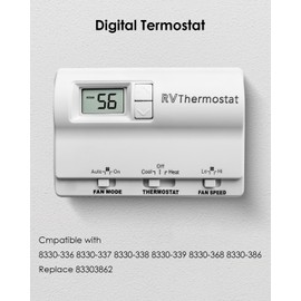 83303862 Digital Thermostat, RV Air Conditioner Thermostat Compatible with Coleman, RV Wall Digital Thermostat with 3 Adjustment Modes, Temperature Adjustment from 37℃ to -1℃