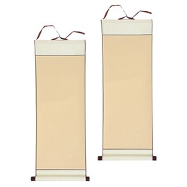 2pcs Blank Hanging Scroll Chinese Xuan Paper Chinese Calligraphy Blank Hanging Scrolls Blank for Calligraphy Painting Art Projects