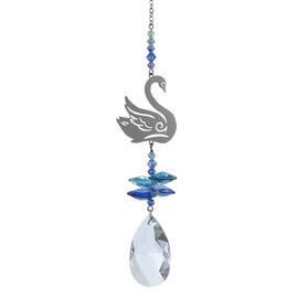 Wild Things Crystal Fantasy Hanging Cascade Suncatcher/Rainbow Maker + 38mm Almond - SWAN Motif