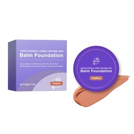Balm Foundation for Mature Skin, Hydrating Coverage Foundation Balm Buildable Medium Coverage, Blurs Fine Lines & Smooths Texture, Smooths Texture (Cocoa, 1)