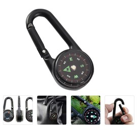 Gatuida Pocket Camping Compass Double Side Carabiner Compass Clip for Hiking and Outdoor Adventures Compact and Safety Tool for Direction Finding