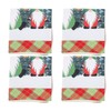 4pcs Chair Covers Soft Elastic Stretch Santa Claus Pattern Dining