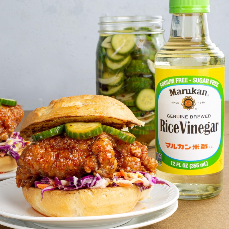 Marukan Genuine Brewed Rice Vinegar for Enhancing Flavor & Cooking,