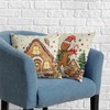 Kwlegh Christmas Gingerbread Man Pillow Covers Xmas Tree Gingerbread House