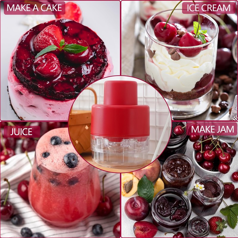 Cherry Pitter, Heavy-Duty Stainless Steel Olive and Cherry Pitters Corer