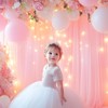 Xiomot Tulle Backdrop Curtain with Lights String 10FT X 10FT
