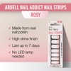 Ardell Nail Strips - Rosy, Easy-to-Apply Nail Wraps, Longer-Lasting Stickers,
