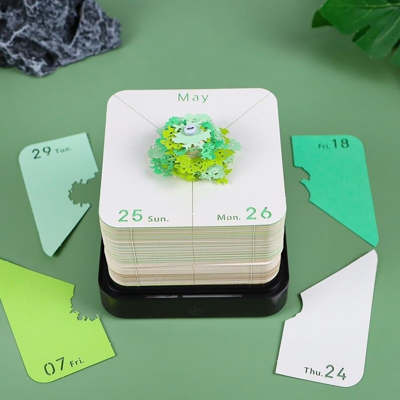 Mactano 3D Art Calendar Memo Pad 2024, Creative Time Piece
