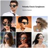 FEISEDY Semi-Rimless Sunglasses for Men Women Classic Sun Glasses Retro