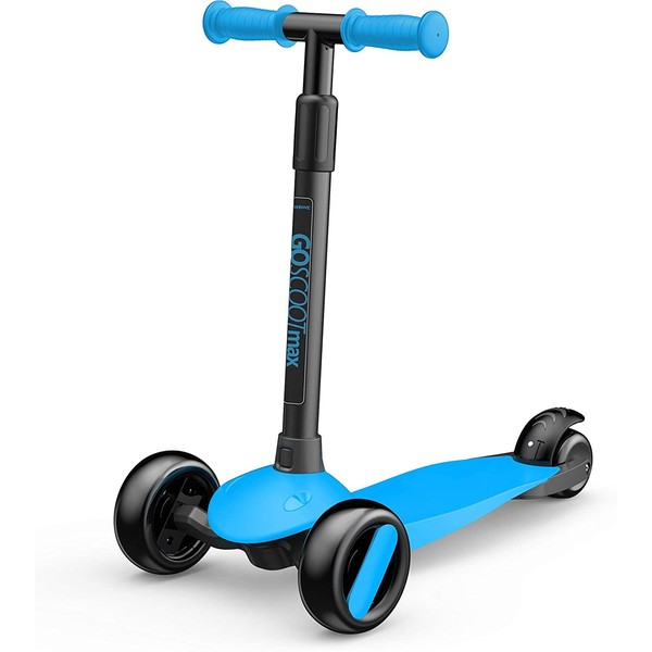 NewBounce Scooter for Toddlers - 3 Wheel Scooter with Adjustable Handelbar - The GoScoot MAX is Perfect for Children and Toddlers, Girls and Boys Ages 2-6 (Blue)