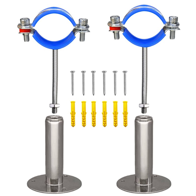 POTONZ Wall Mount Ceiling Mount Pipe Supports,Adjustable Pipe Clamps、Hangers、 Stainless