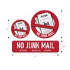 Waterproof No Junk Mail Stickers for Mailbox Mixed Pack Rectangular