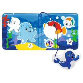 Simba 104010065 - ABC Magisches Badebuch, Bilder mit Farbwechsel, SeehundanhÃ¤nger mit Quietscher, 8 Seiten, 13x13cm, ab 6 Monate