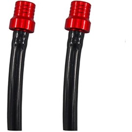 2PCS Motorcycle Gas Cap Gas Tank Fuel Cap Vent One-Way Valve Vent Universal Tube Hose Breather Cap with ATV Quad CRF YZF RMZ KLX DRZ Pit Dirt Bike Red