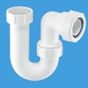 McAlpine SE10 Tubular Swivel 'P' Trap with Multifit Outlet, White
