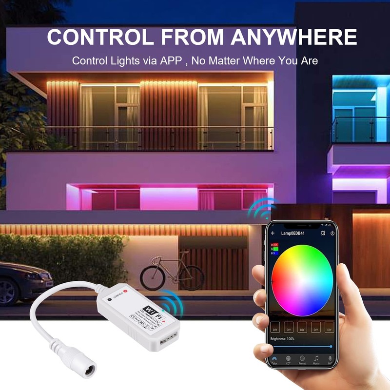 NIZEAMI RGB Led Light Strip Voice Control Work with &