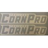 Corn Pro Trailers Replacement Stickers 18” (Set Of 2) White Decals Logo Equip