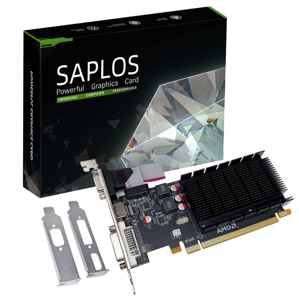 SAPLOS Radeon HD 5450 Graphics Card, 2GB DDR3 64-bit, Low
