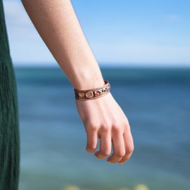 Om mani padme hum Bracelet Copper Buddhist Mantra Bangle Hippie Boho Jewellery Unisex Tibetan Cuff