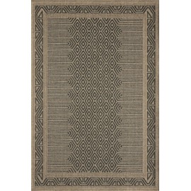 Abani Patio Indoor Outdoor Grey Beige Rug - 5 x 8 Geometric Tribal Area Rug for Living Room, Bedroom, Patio - Waterproof, UV Protected, Pet Friendly, Soft Fiber, Durable Weave, & Easy to Clean