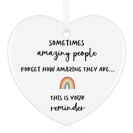 Tenare Ceramic Thank You Gift,Sometimes People Forget How Amazing They Are,Sentimental Well Done You're Amazing Gift for Mentor Friend Family Colleague(Rainbow Style)